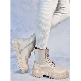 Rettke Botines beige con cordones 2