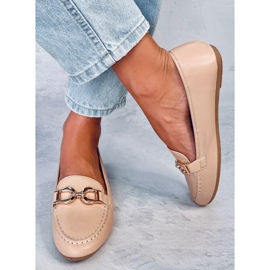 Mocasines de mujer Amiya Caqui beige 1