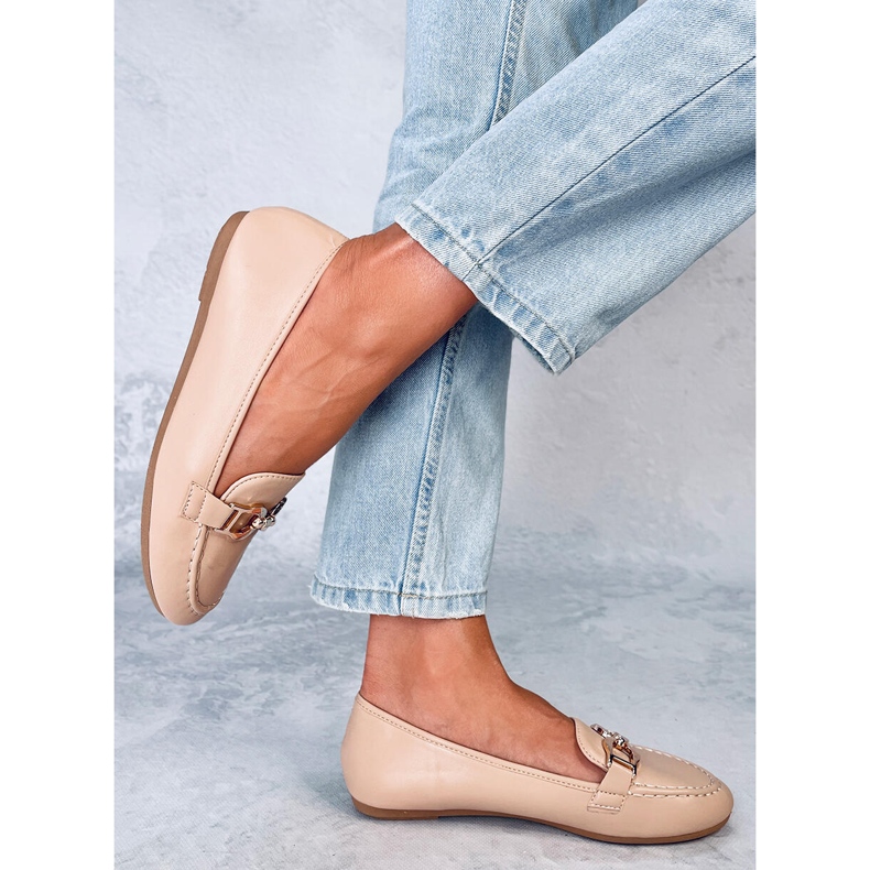 Mocasines de mujer Amiya Caqui beige 2