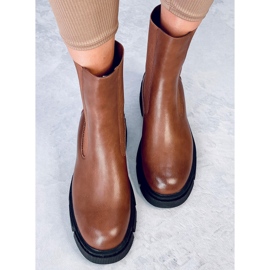 Botas Chelsea de mujer Sneed Camel marrón 5