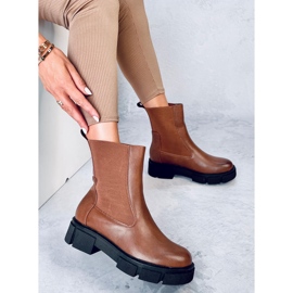 Botas Chelsea de mujer Sneed Camel marrón 2