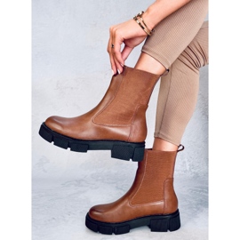 Botas Chelsea de mujer Sneed Camel marrón 3