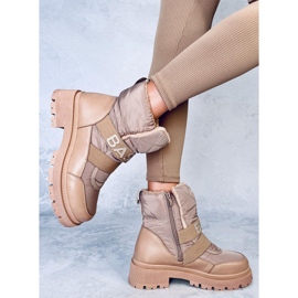 Botas de nieve de mujer Little Khaki beige 4