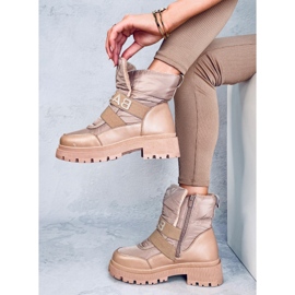 Botas de nieve de mujer Little Khaki beige 5
