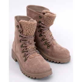 Leggs Botas con cordones beige 1
