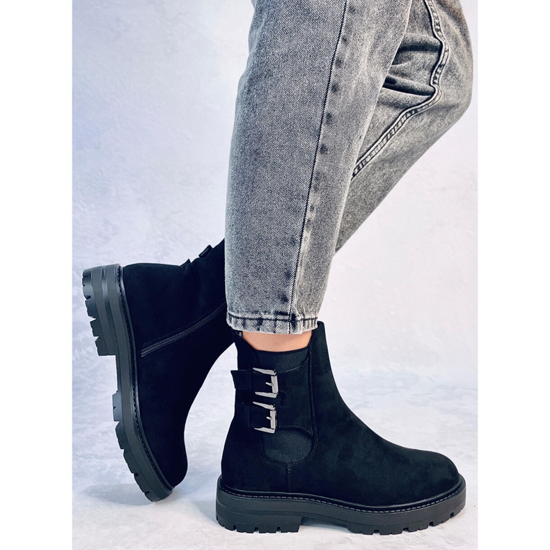 Botines Lanier de ante negro 2 Botines Lanier de ante negro 2