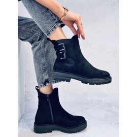 Botines Lanier de ante negro 3
