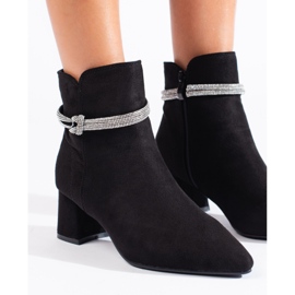 Botines de mujer Shelovet de ante clásico negro 2