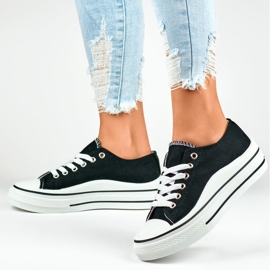 Zapatillas clásicas de mujer negras. negro 6