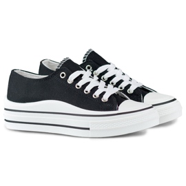 Zapatillas clásicas de mujer negras. negro 2