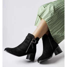 Botines de tacón bajo Bédard negros 1