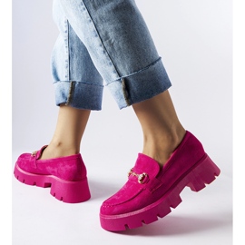 Mocasines rosas con hebilla y pedrería Gaiola rosado 1