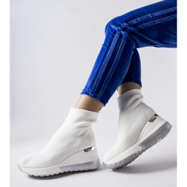 Deportivas de tela blanca con cuña Casgio blanco 1