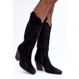 Botas Cowboy de Ante Negro con Tacón Alto Tortana 2