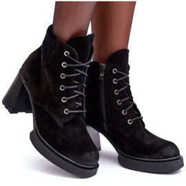 Negro - Botines con cordones de ante Lemar Flomes 10