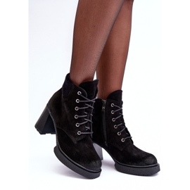 Negro - Botines con cordones de ante Lemar Flomes 4