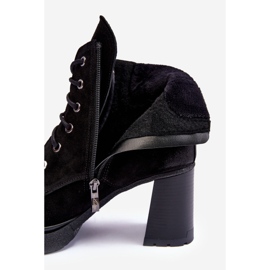 Negro - Botines con cordones de ante Lemar Flomes 3