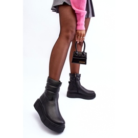 Botas Plataforma Mujer Lemar Suam Piel Negro 9