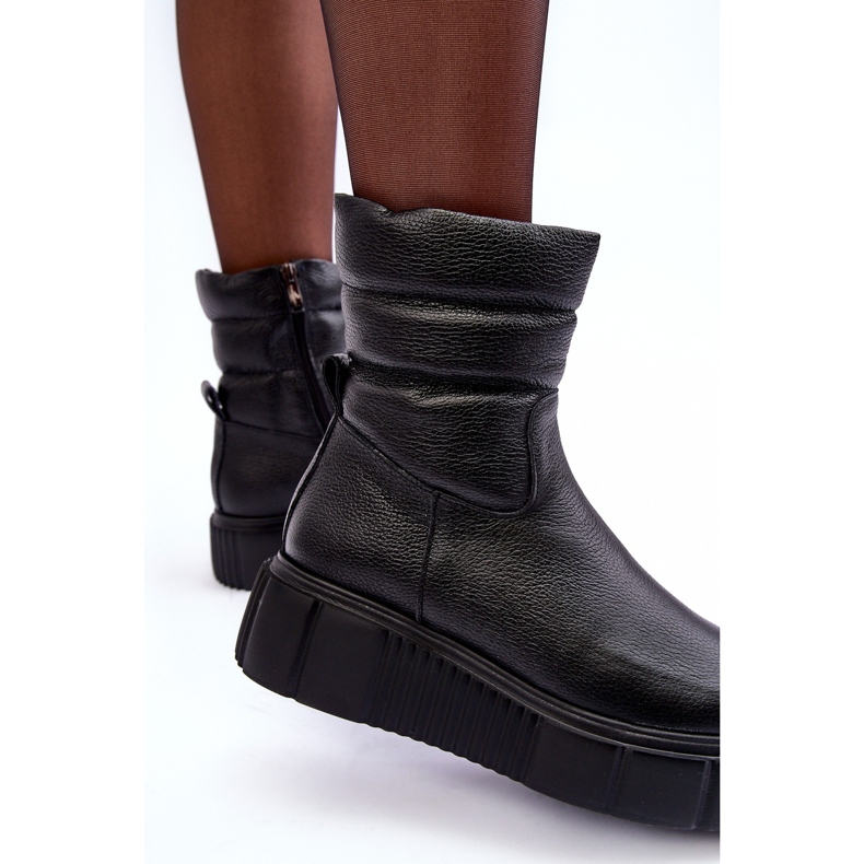 Botas Plataforma Mujer Lemar Suam Piel Negro 1