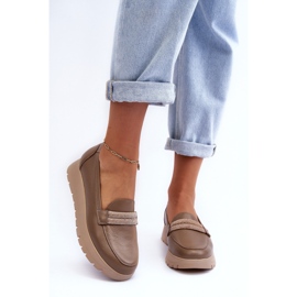 Zapatos Plataforma Piel Con Adorno, Beige Lemar Lehira 3