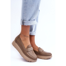Zapatos Plataforma Piel Con Adorno, Beige Lemar Lehira 2