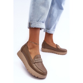 Zapatos Plataforma Piel Con Adorno, Beige Lemar Lehira 4