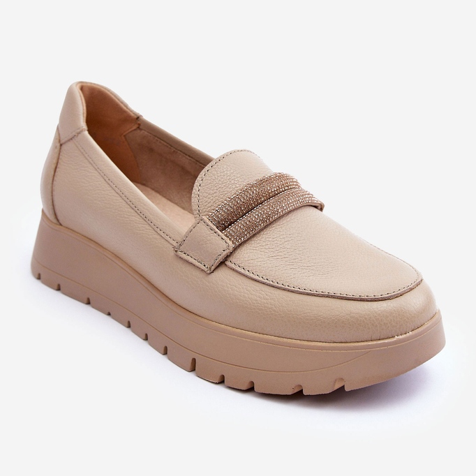 Zapatos Plataforma Piel Con Adorno, Beige Claro Lemar Lehira 1