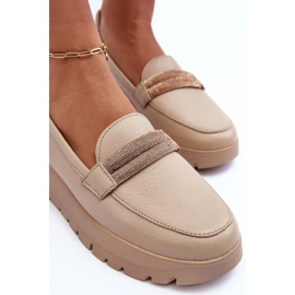 Zapatos Plataforma Piel Con Adorno, Beige Claro Lemar Lehira 5