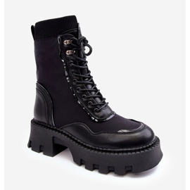 PS1 Botas de mujer de cuero con cordones Chunky Workers negro Seloma 1 PS1 Botas de mujer de cuero con cordones Chunky Workers negro Seloma 1