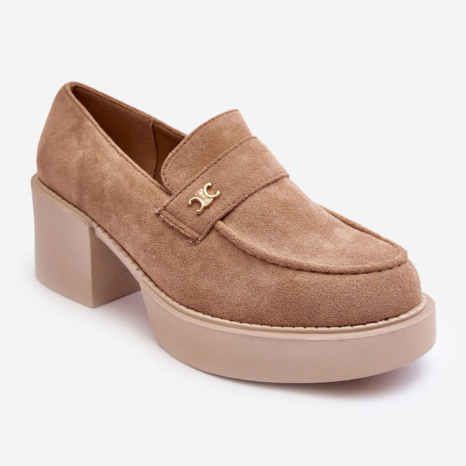 Zapatos De Tacón Alto De Ante Para Mujer, Beige Afnira 1