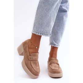 Zapatos De Tacón Alto De Ante Para Mujer, Beige Afnira 2