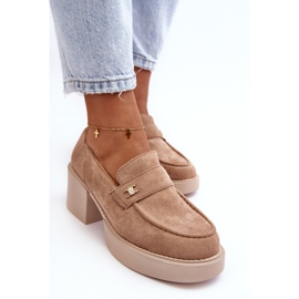 Zapatos De Tacón Alto De Ante Para Mujer, Beige Afnira 3