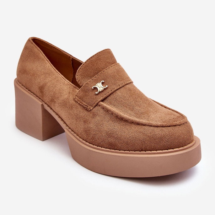 PS1 Zapatos de tacón mujer en ante beige oscuro Afnira 1