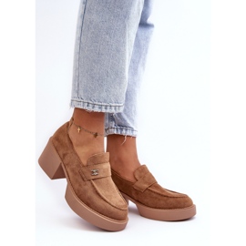 PS1 Zapatos de tacón mujer en ante beige oscuro Afnira 2