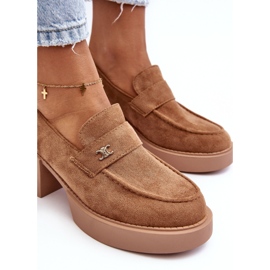 PS1 Zapatos de tacón mujer en ante beige oscuro Afnira 5