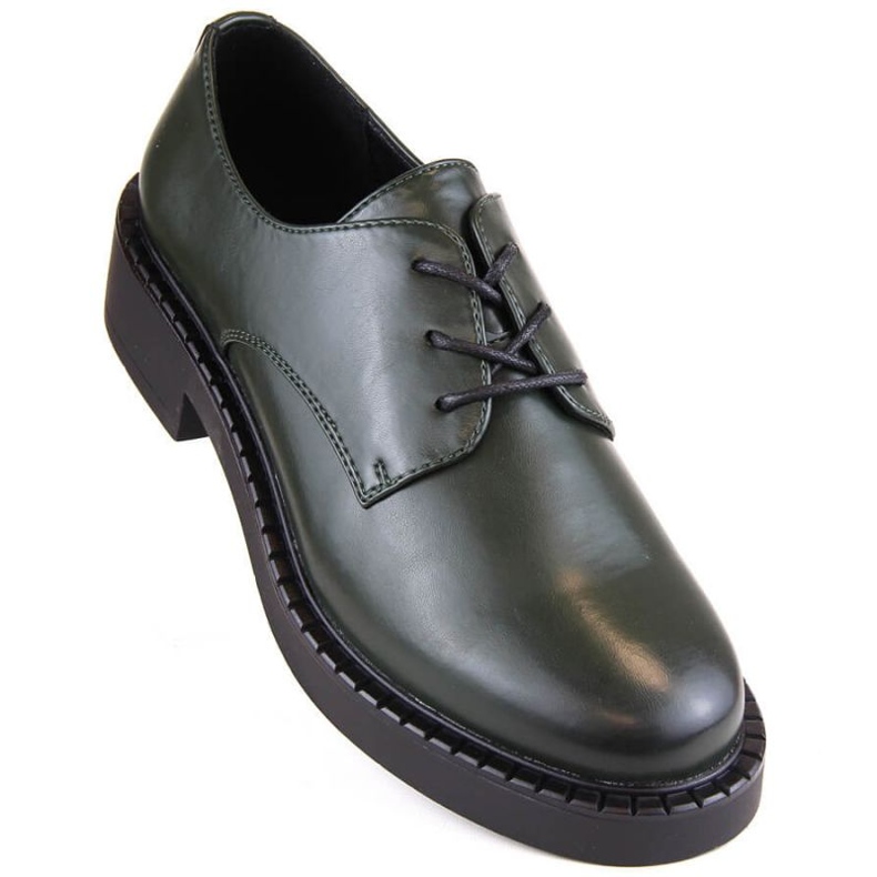 Sergio Leone W SK416B zapatos con cordones verde negro 1