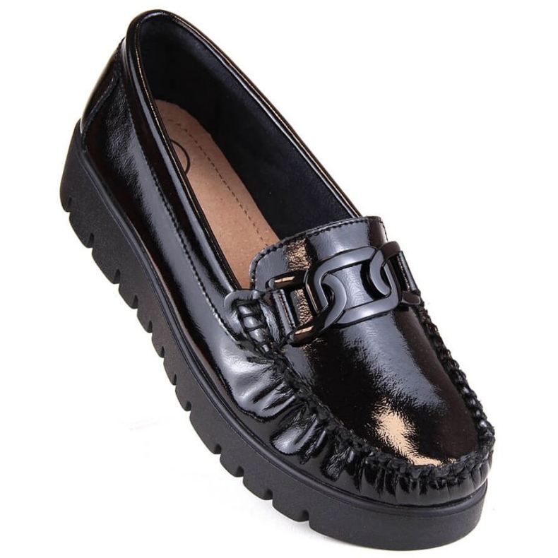 Vinceza Filippo W PAW314D Mocasines con plataforma de charol, negro 1