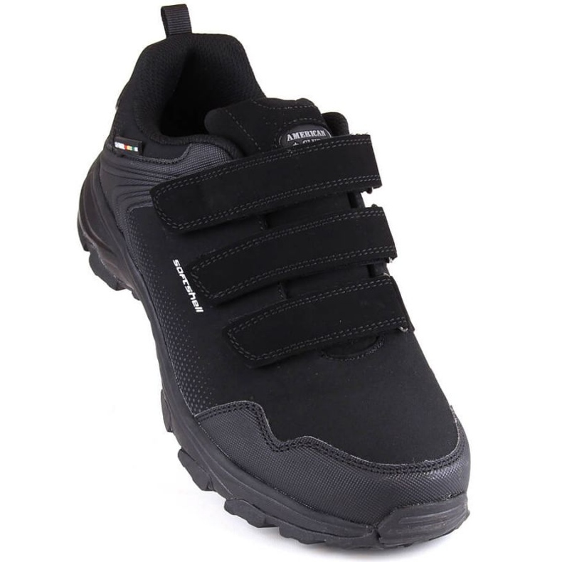 Zapatillas deportivas American Club Jr AM931 velcro softshell negro 1