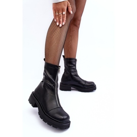 Botines Mujer Piel Con Cremallera Negro Aravalur 3