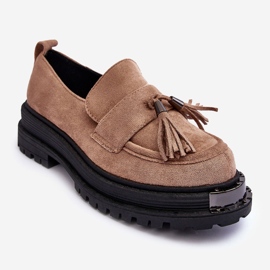 PS1 Zapatos de ante, mocasines de mujer beige Ramvli 1