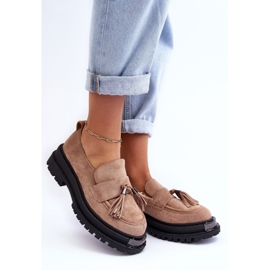 PS1 Zapatos de ante, mocasines de mujer beige Ramvli 2