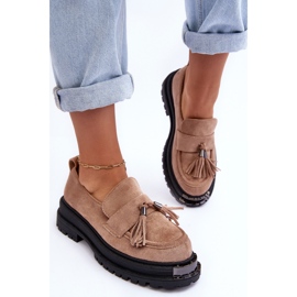 PS1 Zapatos de ante, mocasines de mujer beige Ramvli 6