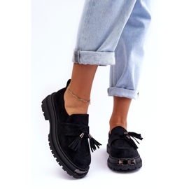 PS1 Zapatos De Gamuza Mocasines De Mujer Negro Ramvli 3