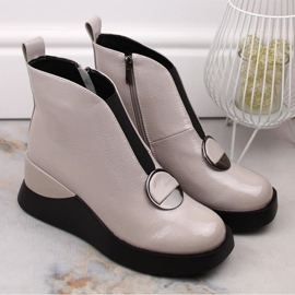 D&amp;A S.Barski Premium Collection W OLI228B botas cuña gris 2