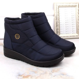 News Botas de nieve con cuña W EVE437B, azul marino 2