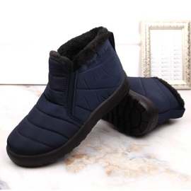 Botas de nieve sin cordones impermeables News W EVE438B, azul marino 3