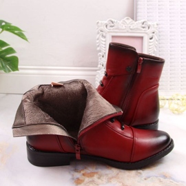 Jezzi W JEZ52G Botines aislantes con adornos, rojo 6