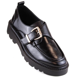 Zapatos de plataforma con hebilla Vinceza W JAN237A, negro 1