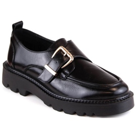 Zapatos de plataforma con hebilla Vinceza W JAN237A, negro 2