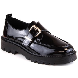 Zapatos lacados con hebilla Vinceza W JAN237B, negro 2
